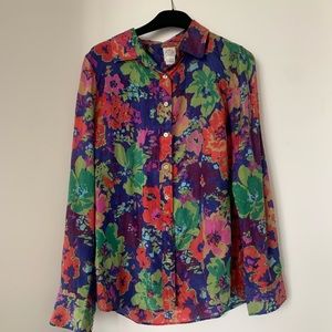 J Crew Floral blouse